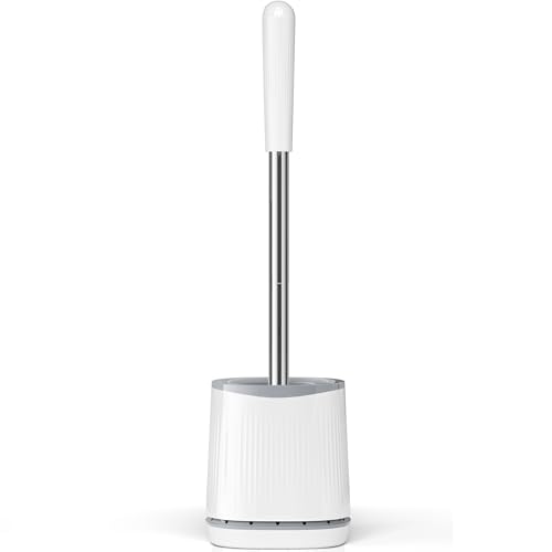 TRENTI Toilet Brush and Holder Set - Bristles Bowl Brush Head - Product Imagery