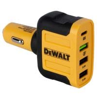 DEWALT Heavy Duty 4 Port USB C Car Charger Multiport, Fast 60W - Product Imagery