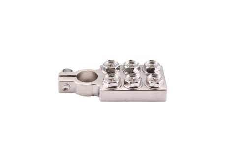 6 Way Battery Terminal Connector 6x00 (1/0) AWG Gauge Positive - Product Imagery