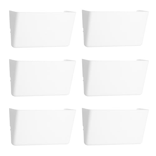 EASEPRES 6 Pack White Plastic Single Pocket Hanging File - Product Imagery