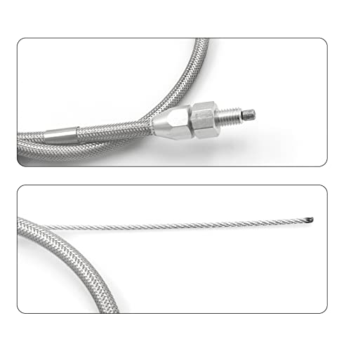 5657 Stainless Adjustable Steel Braided Throttle Cable Kit - Product Imagery