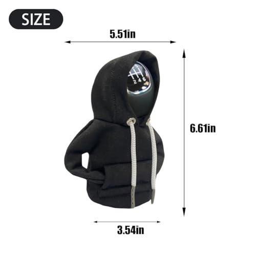 JOYCOURT 2PCS Car Gear Shift Hoodie Auto Shifter Knob Cover, - Product Imagery