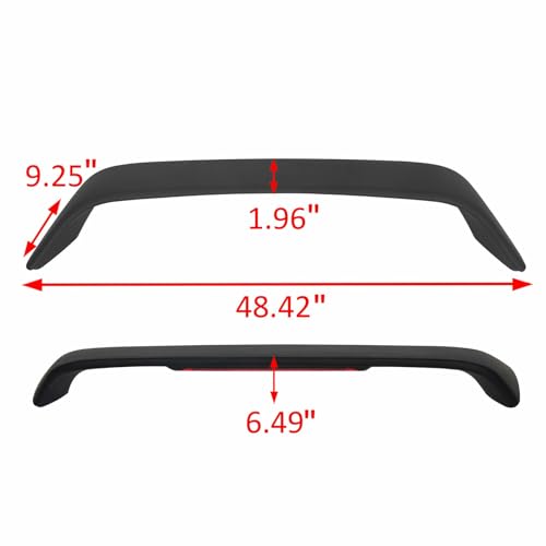 Matte Black Rear Car Spoiler for 1996-2000 Honda Civic 4DR Coupe - Product Imagery