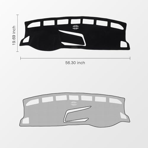 KUST Black Dash Cover for Volkswagen VW Taos (S SE SEL) - Product Imagery