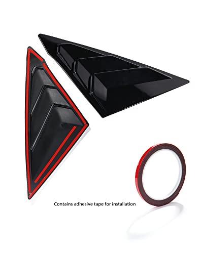 CKE for Honda Civic Sedan 2022-2026 Window Louvers -Glossy Black - Product Imagery