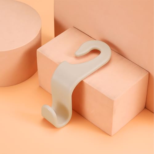 4 Pack Car Seat Headrest Hooks for Vehicle Seats, Beige - Product Imagery