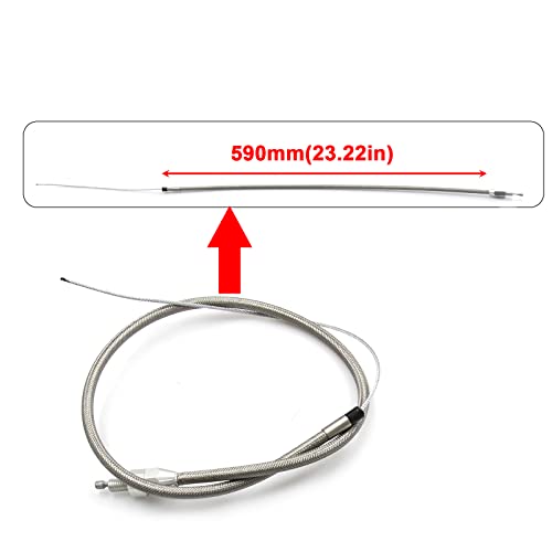 5657 Stainless Adjustable Steel Braided Throttle Cable Kit - Product Imagery