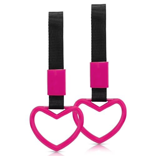 2 Pcs Heart Shaped Car Handle Strap – JD M Drift Charm Rear - Product Imagery