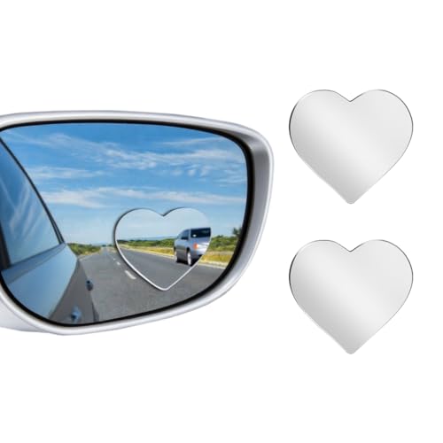 Blind Spot Mirror 2 Pack Cute Car Accessories for Women Heart - Product Imagery