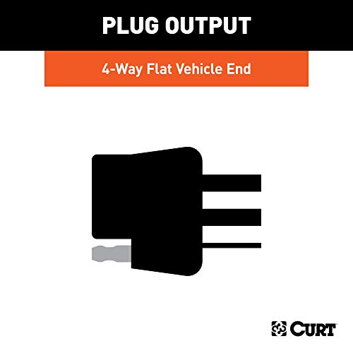 CURT 55537 Vehicle-Side Custom 4-Pin Trailer Wiring Harness, - Product Imagery