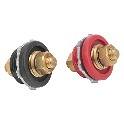 2 Pcs 3/8in Thru Panel Battery Terminal Connector, 250A Positive - Product Imagery