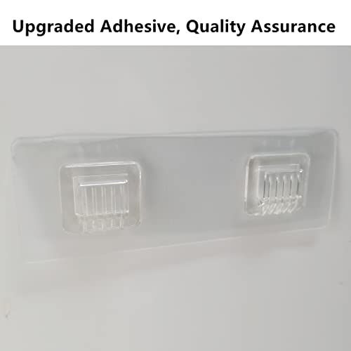 JiePai Adhesive Acrylic Corner Shower Caddy 2 Pack, Rustproof - Product Imagery