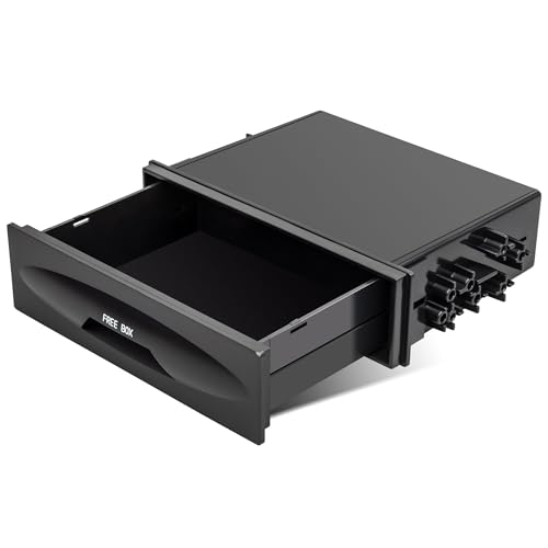 RED WOLF Car Radio Stereo Single Din Storage Box Dash Trim CD - Product Imagery