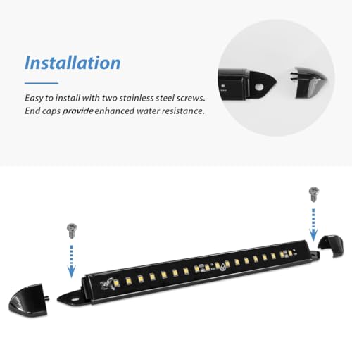 Dream lighting RV Exterior LED Porch Awning Lights 12v Slim Line - Product Imagery