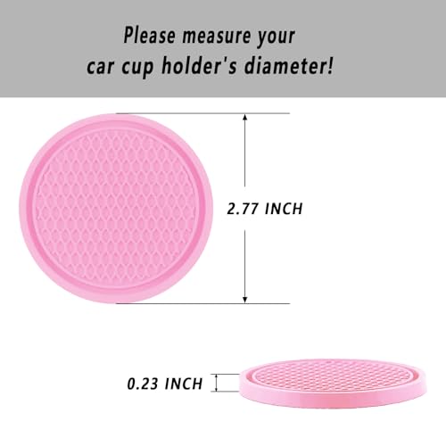 ZSDY Car Cup Coaster, 4PCS Universal Auto Non-Slip Cup Holder - Product Imagery