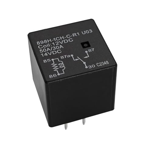 Relay 898H-1CH-C-R1 U03, 12VDC 50A 5 Pins Automotive Relay - - Product Imagery