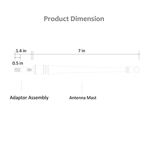 RYDONAIR 7" Antenna Compatible with Jeep Wrangler 2007+ & - Product Imagery