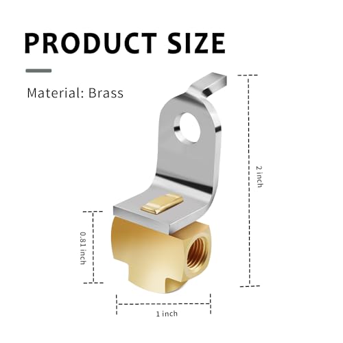 3-Way Brake Line Tee with Mounting Bracket,Brass Brake Line - Product Imagery