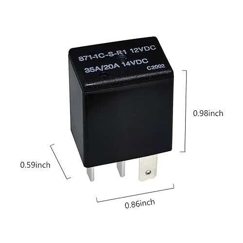 Relay 871-1C-S-R1 Set of 2, 12VDC 5Pin 35/20A High-Performance - Product Imagery