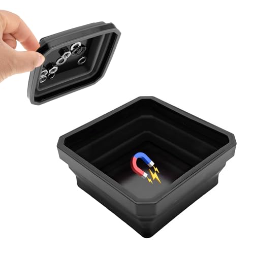 Yourkar Collapsible Magnetic Parts Tray, 4.5 Inch Foldable - Product Imagery
