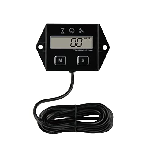 YOOREAL Digital Inductive Tach Hour Meter,RPM Gauge Meter - Product Imagery