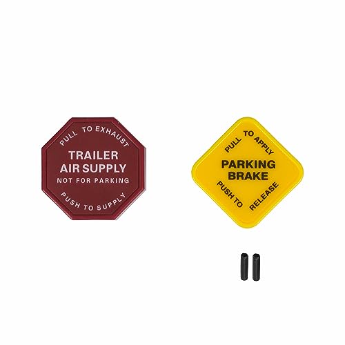 High Soar 248433 290655 Yellow Semi Truck Parking Brake Knobs - Product Imagery