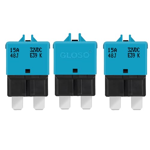 GLOSO Circuit Breaker E39 (T3) Manual Reset Fuse for Car Truck - Product Imagery