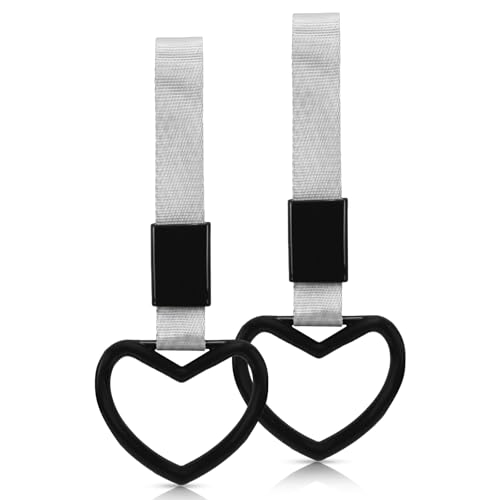 2 Pcs Heart Shaped Car Handle Strap – JD M Drift Charm Rear - Product Imagery
