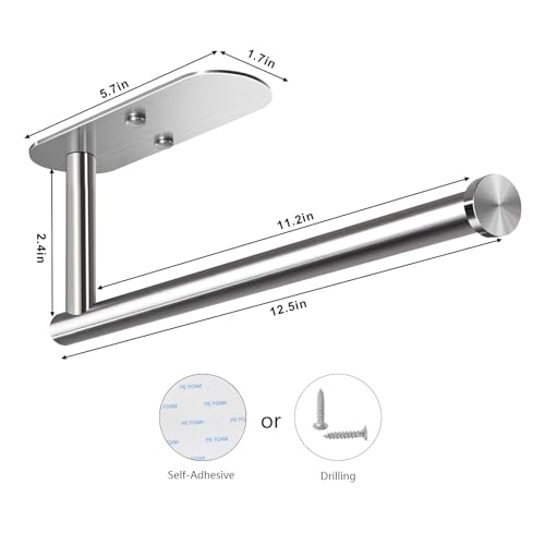 VAEHOLD Adhesive Paper Towel Holder Under Cabinet Mount, Wall - Product Imagery