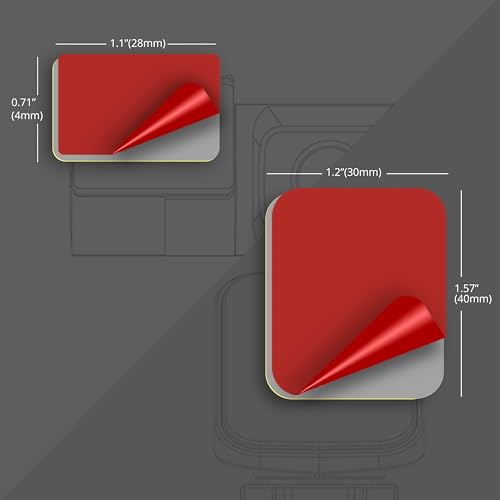 4 Double-Sided Dash Cam Adhesive Pads with 2 Electrostatic Films - Product Imagery
