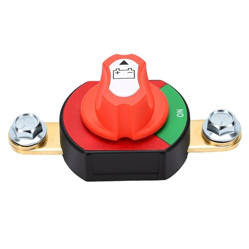 Aramox Battery Disconnect Switch, Brass Top Post Battery Cut Off - Product Imagery
