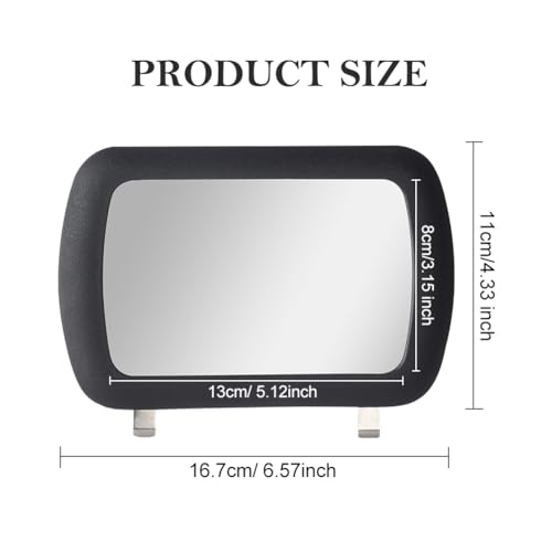 Tookie 2 Pack Clip-On Visor Mirror, Car Sun Visor Mirror HD - Product Imagery