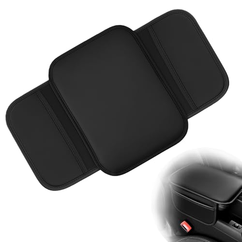 Car Center Console Cover, Leather Arm Rest Cover for Car with 2 - Product Imagery