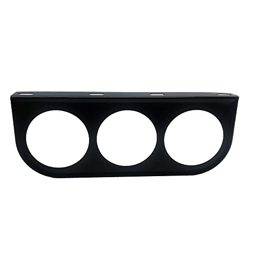 Black 3 Hole Triple Gauge Mounting Bracket Pod Holder Fits Any - Product Imagery
