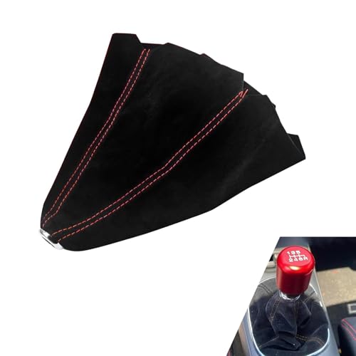 WZP Car Shift Boot Cover, Suede Leather Car Gear Cover, - Product Imagery