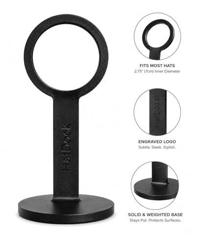 HatDock™ Dashboard Hat Holder for Trucks & Cars (1-Pack) – - Product Imagery