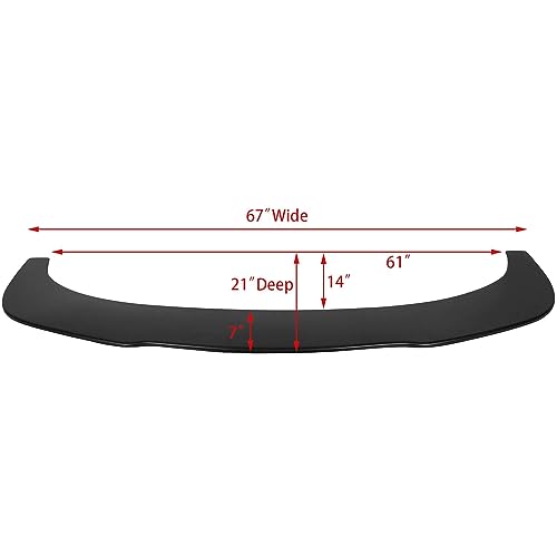 ECOTRIC 67''x Bumper Lip Chin Flat Spoiler Compatible with - Product Imagery
