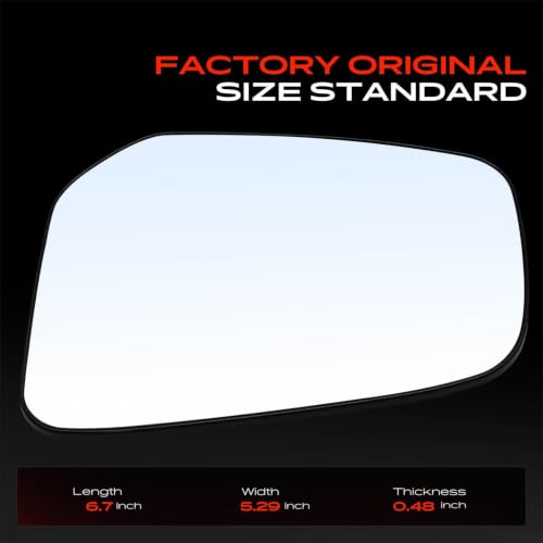 A-Premium Right Passenger Side Non-Heated Mirror Glass with - Product Imagery