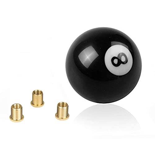RYANSTAR 8 Ball Shift Knob Acrylic Gear Shifter with 3 Adapters - Product Imagery