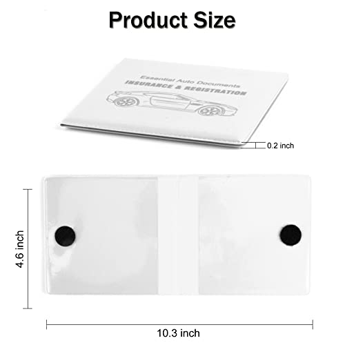 UYYE Car Registration & Insurance Card Holder, 2-Pack - White, - Product Imagery