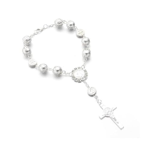 Ohleats Car Rosary for Rearview Mirror, Cross Blessing Pendant, - Product Imagery
