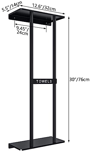 STWWO Towel Racks for Bathroom, Bathroom Towel Storage Wall - Product Imagery