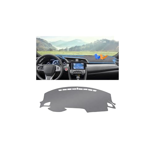 Autorder Gray Dashboard Cover Mat for Honda Civic 2016-2021 - Product Imagery