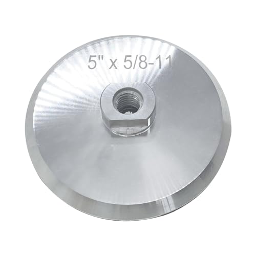 Aluminum Backer Pad, 5 Inch Hook and Loop Backing Pad, 5/8”-11 - Product Imagery