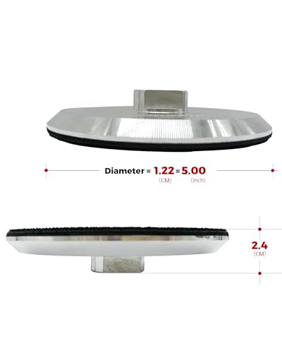 Aluminum Backer Pad, 5 Inch Hook and Loop Backing Pad, 5/8”-11 - Product Imagery