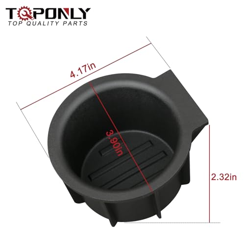 TQPONLY Flow Through Center Console Cup Holder Insert - Product Imagery