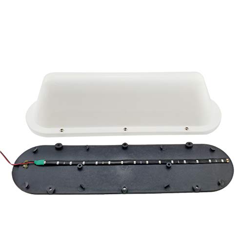 White BLANK SHELL LED TAPE 12V DC Car Taxi Cab Roof Top Sign - Product Imagery