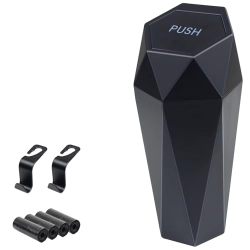 BFXM Car Trash Can Small Trash Bin with Lid, Car Accessories for - Product Imagery