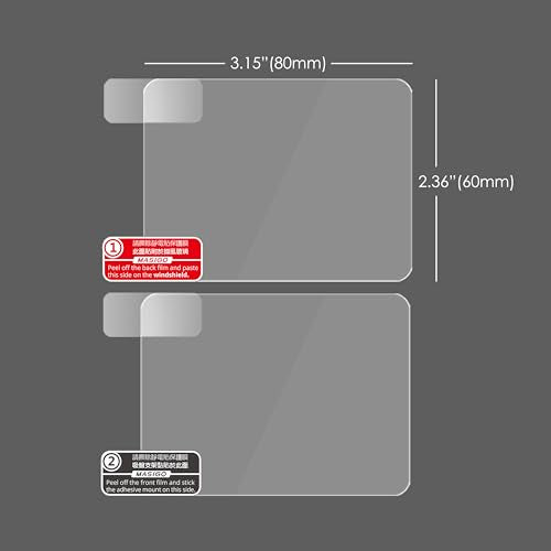 4 Double-Sided Dash Cam Adhesive Pads with 2 Electrostatic Films - Product Imagery
