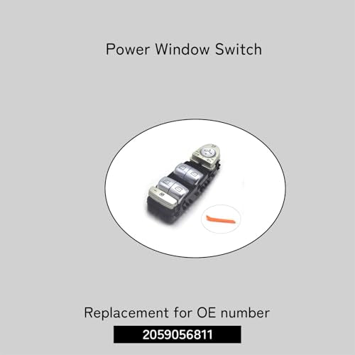Power Master Window Switch Button Black for Mercedes-Benz W205 - Product Imagery